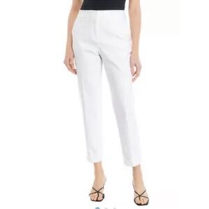 Calvin Klein Women's Slim Leg Ankle Pants White 12
